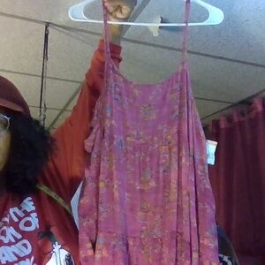 Yes no pink adjustable staps used dress no slip size 3x